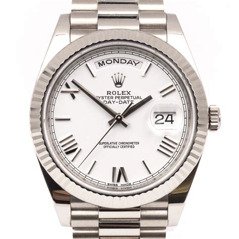 men white gold rolex|rolex presidential 40mm white gold.